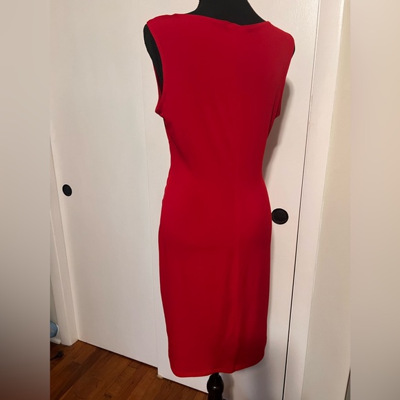 Moda International Scarlet Red Sleeveless Dress Size Medium - Picture 4 of 8